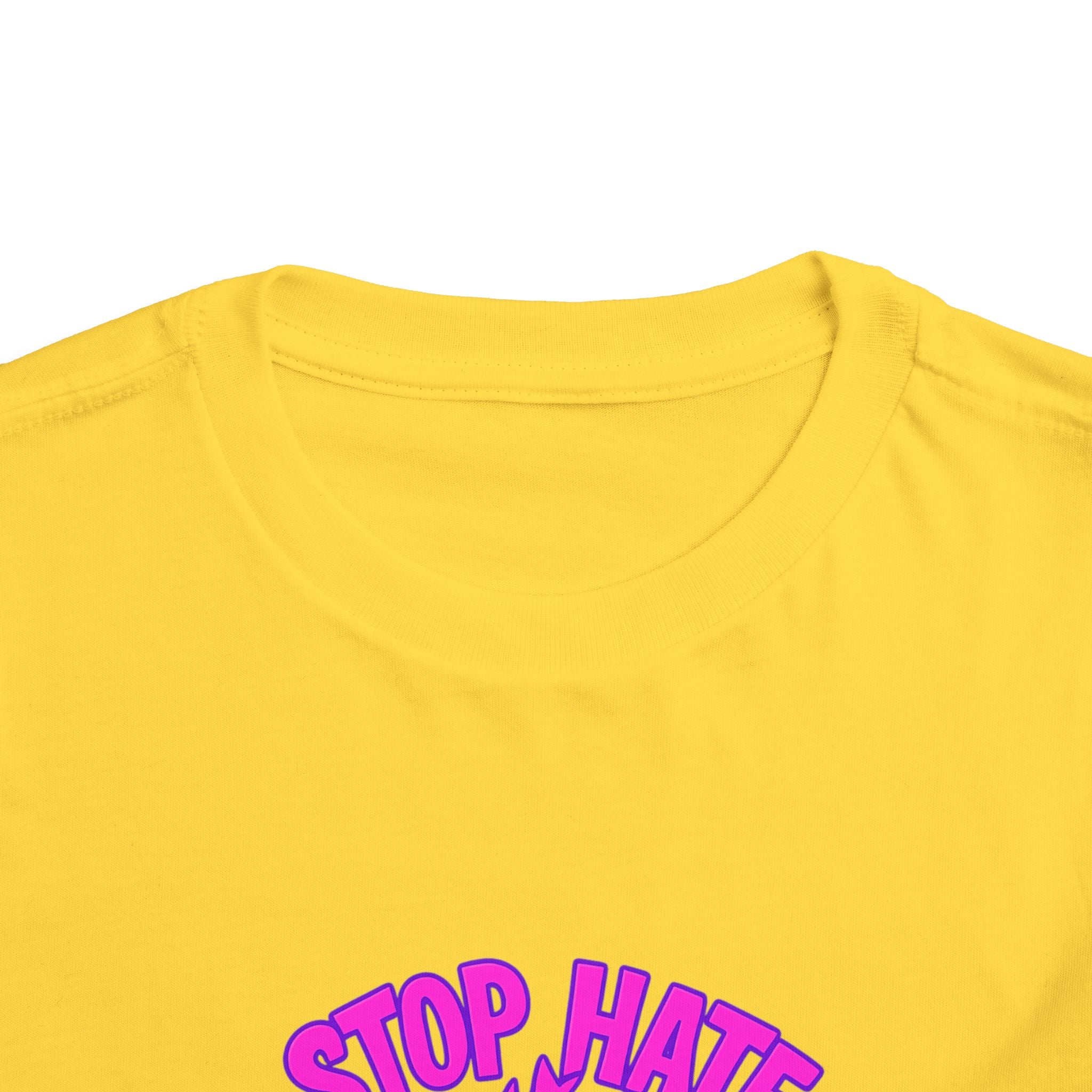 Stop Hate Toddler Tee – "Stop Hate Racism & Violence" Graphic