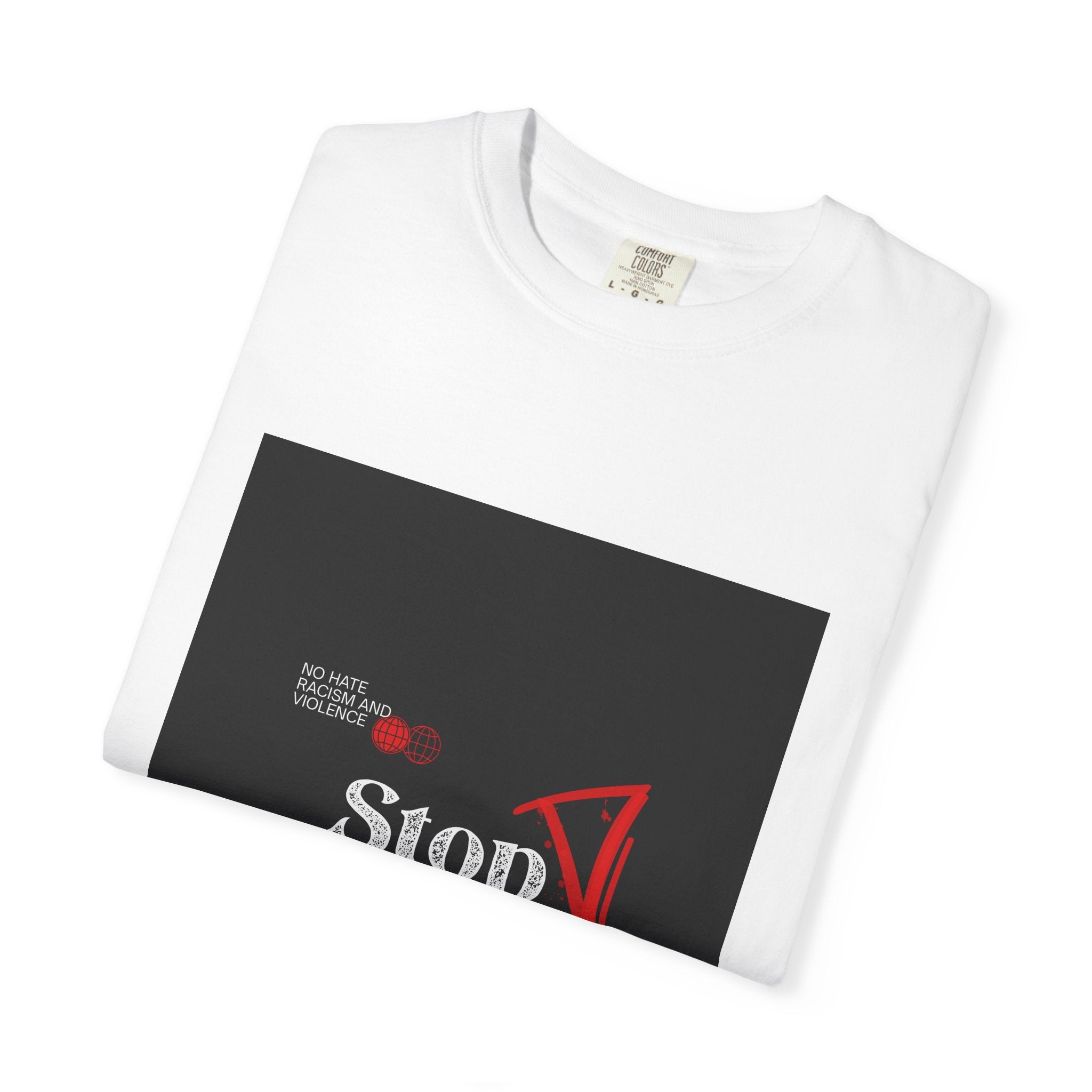 Stop Hate T-Shirt — Anti-Hate Protest Tee with Megaphone Graphic