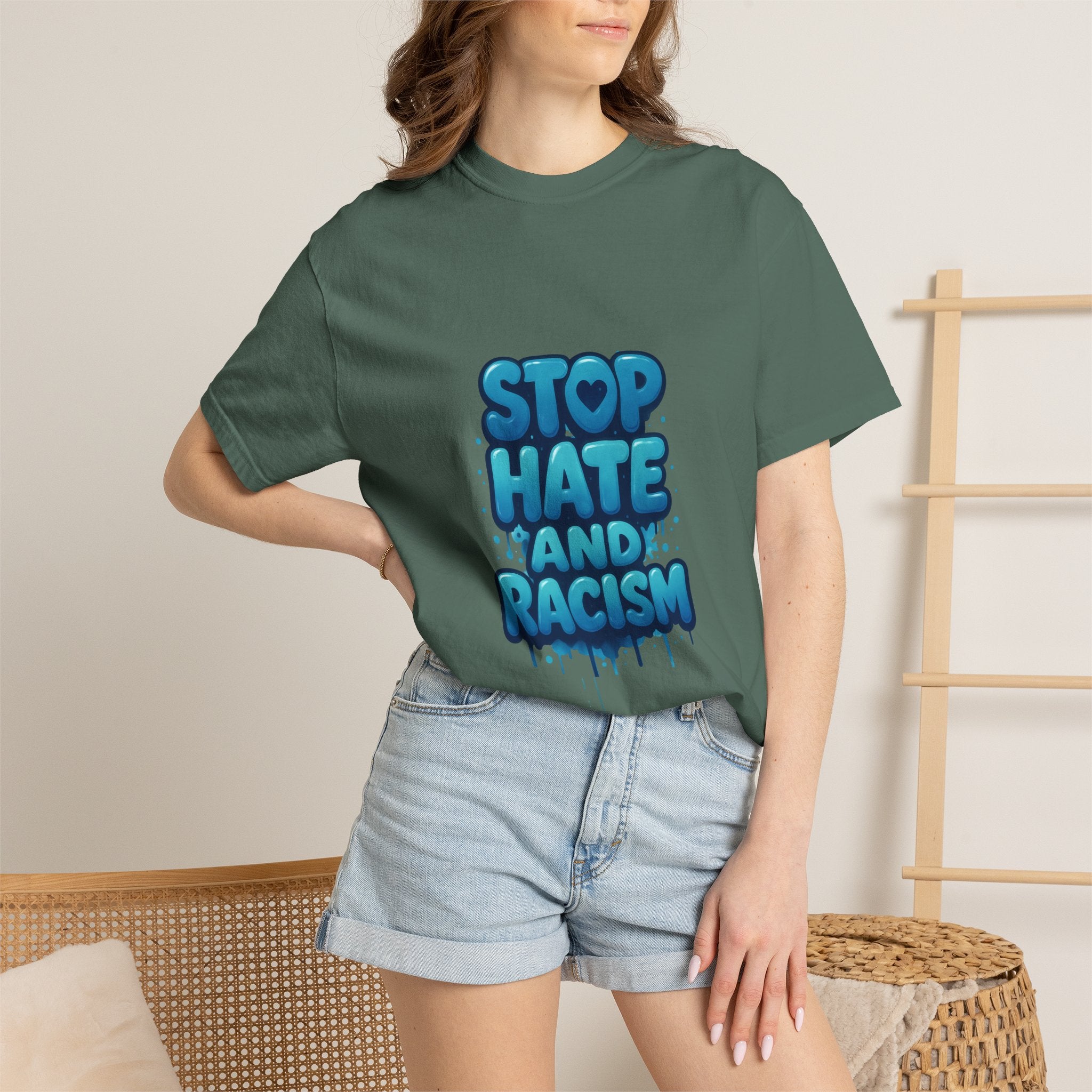 Stop Hate and Racism T-Shirt — Bold Anti-Racism Graphic Tee