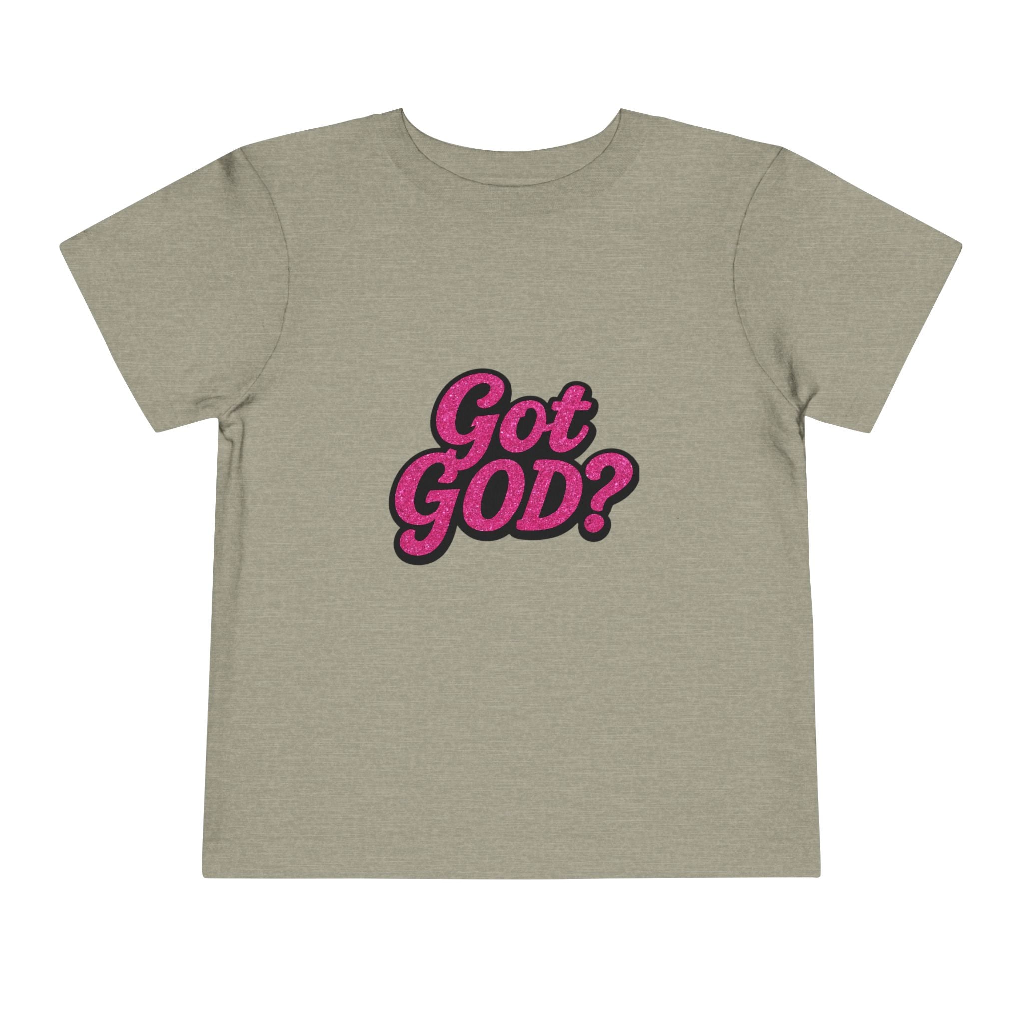 Toddler Tee - "Got GOD?" Pink Retro Christian Graphic Shirt