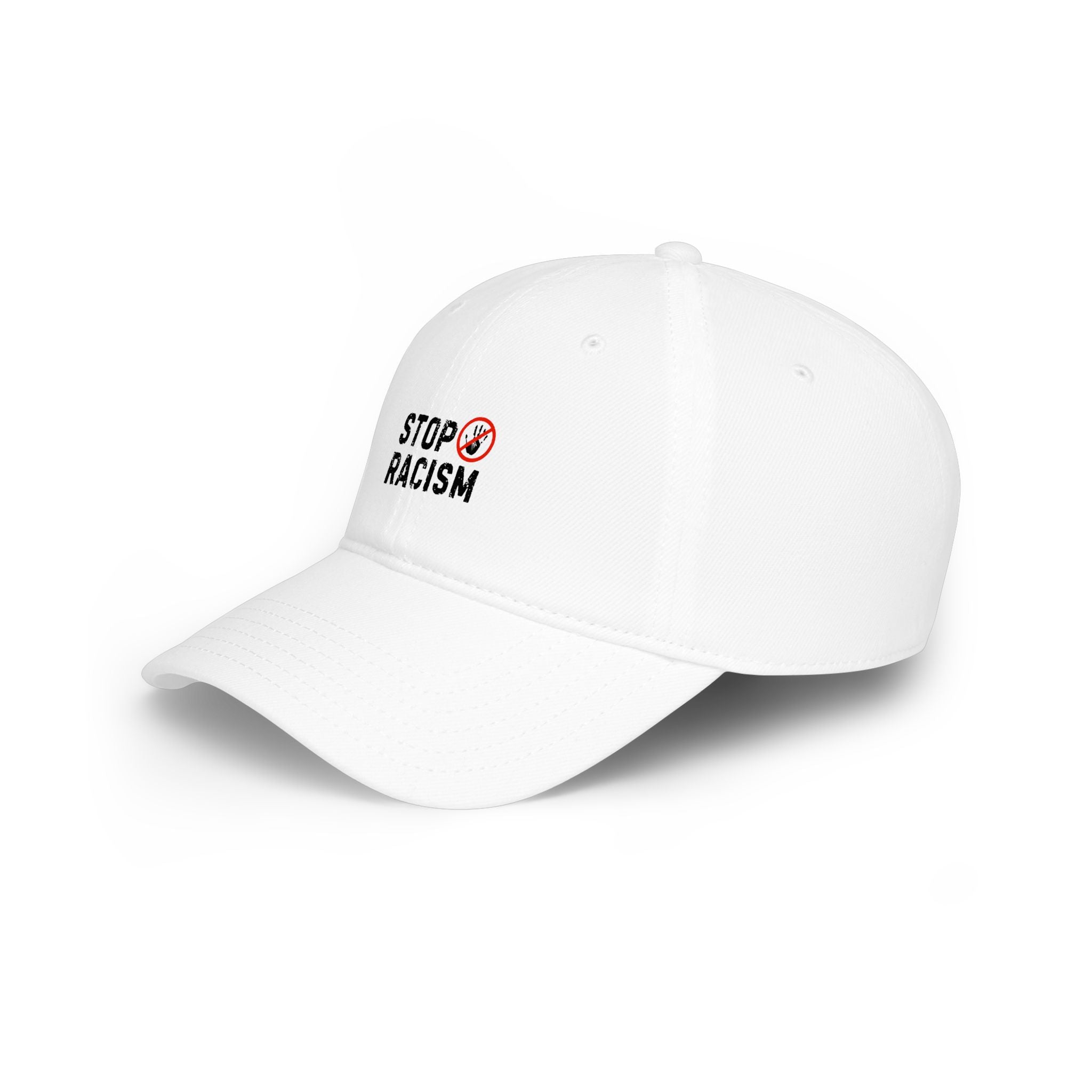 Stop Racism Baseball Cap – Red Low Profile Anti-Racism Hat