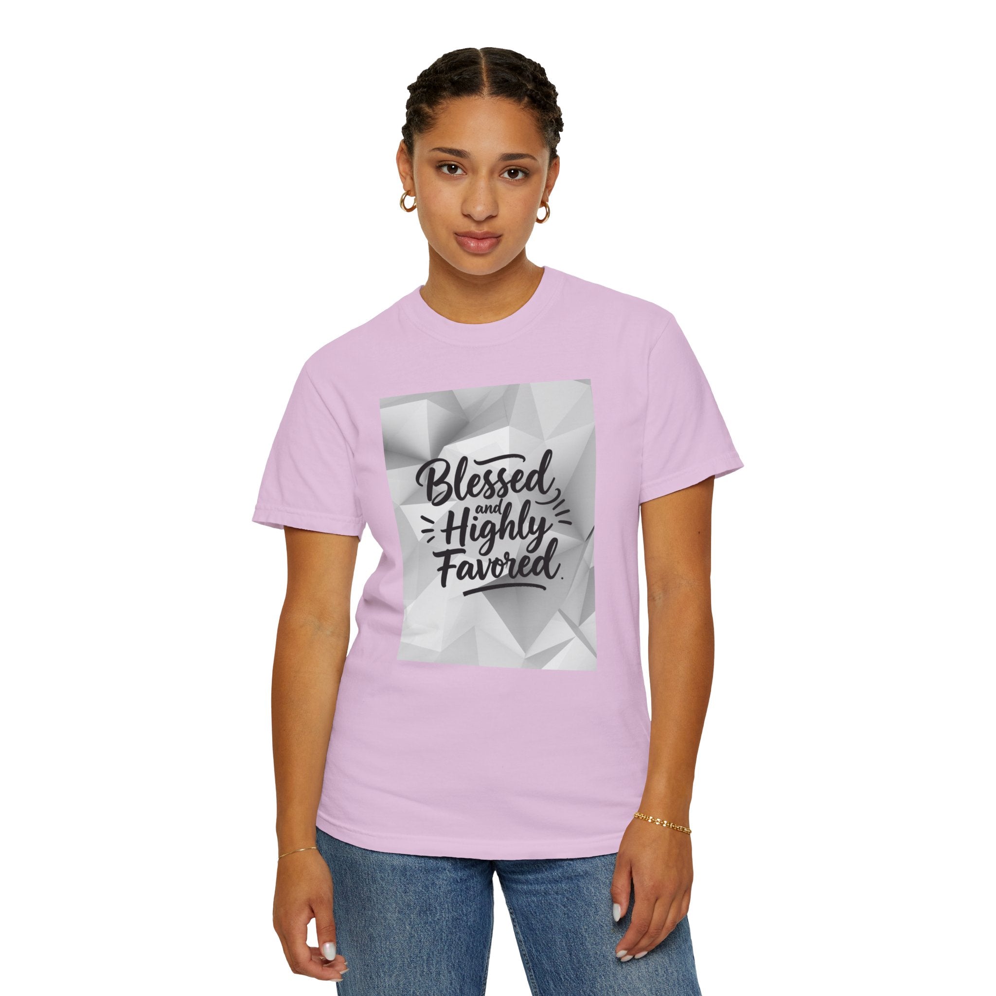Blessed and Highly Favored T-Shirt — Faith Inspirational Graphic Tee