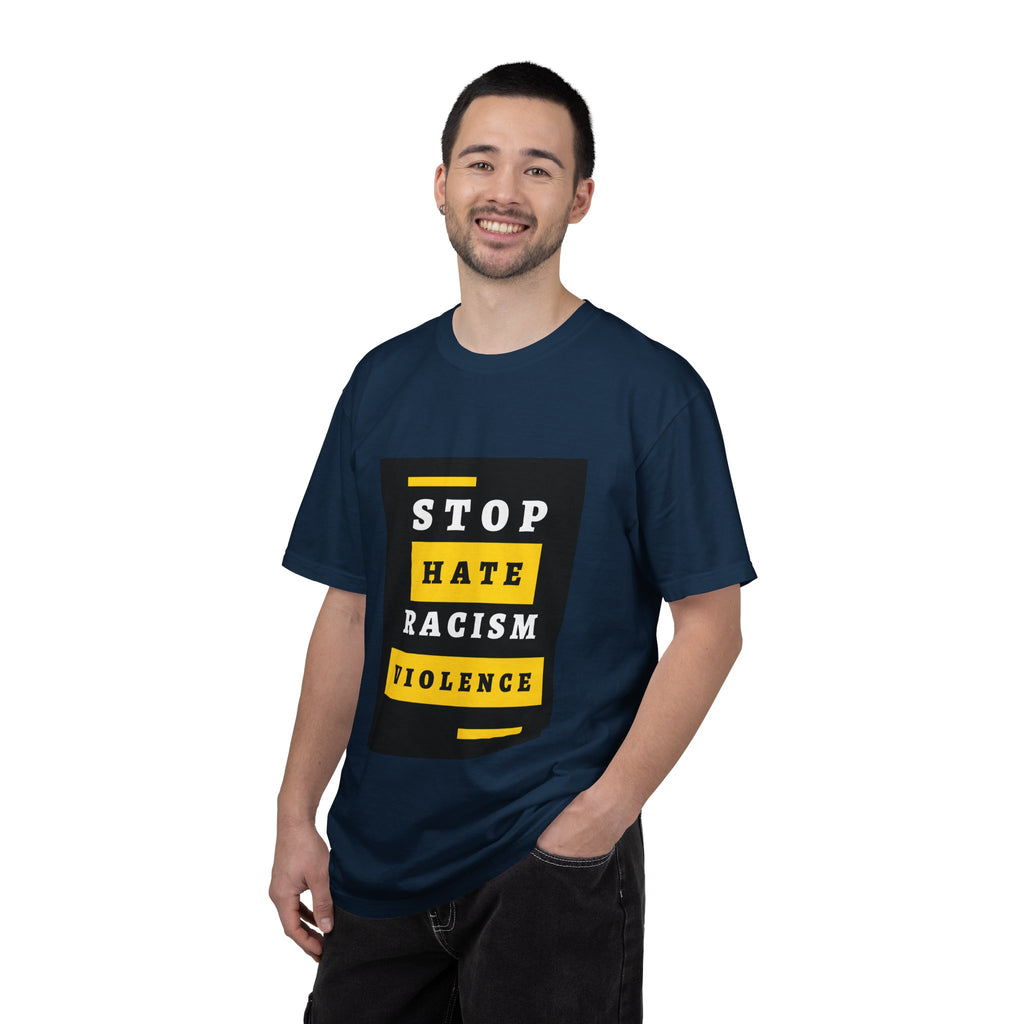 Stop Hate Racism Violence T-Shirt — Anti-Racism Message Tee