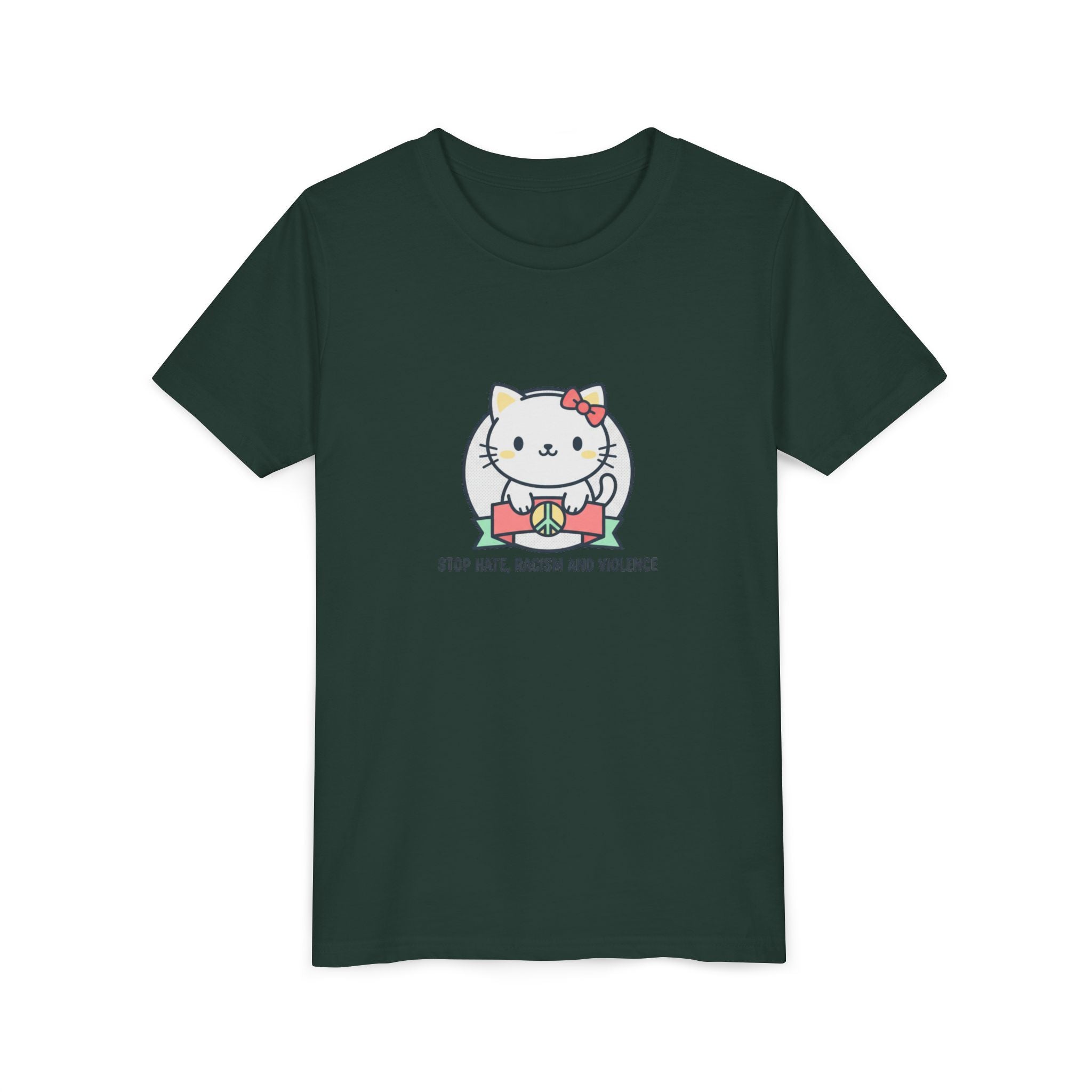 Youth Tee — HELLO KITTY STOP HATE RACISM VIOLENCE
