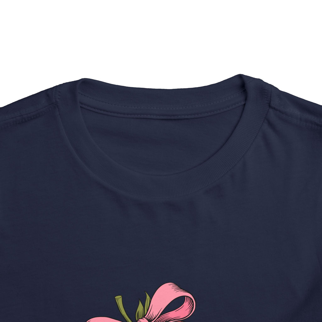 Toddler Tee — Pink Gift Strawberry Graphic "Stop Rockin and Rollin"