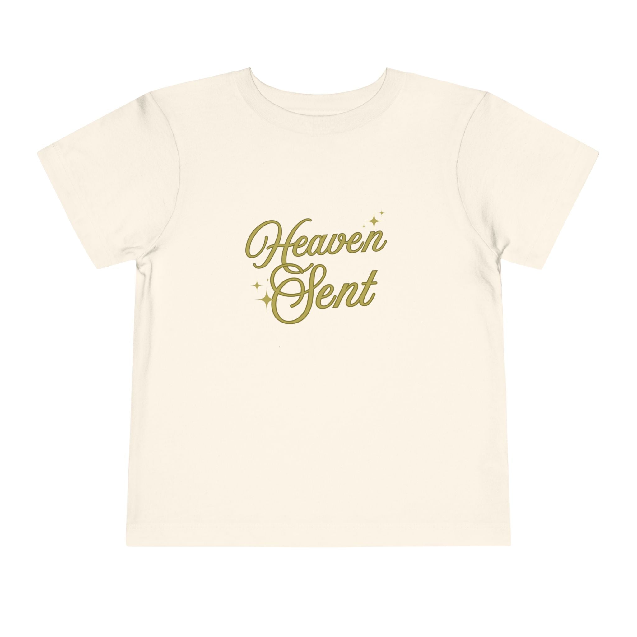 Heaven Sent Toddler Tee — Gold Script Baby Shirt