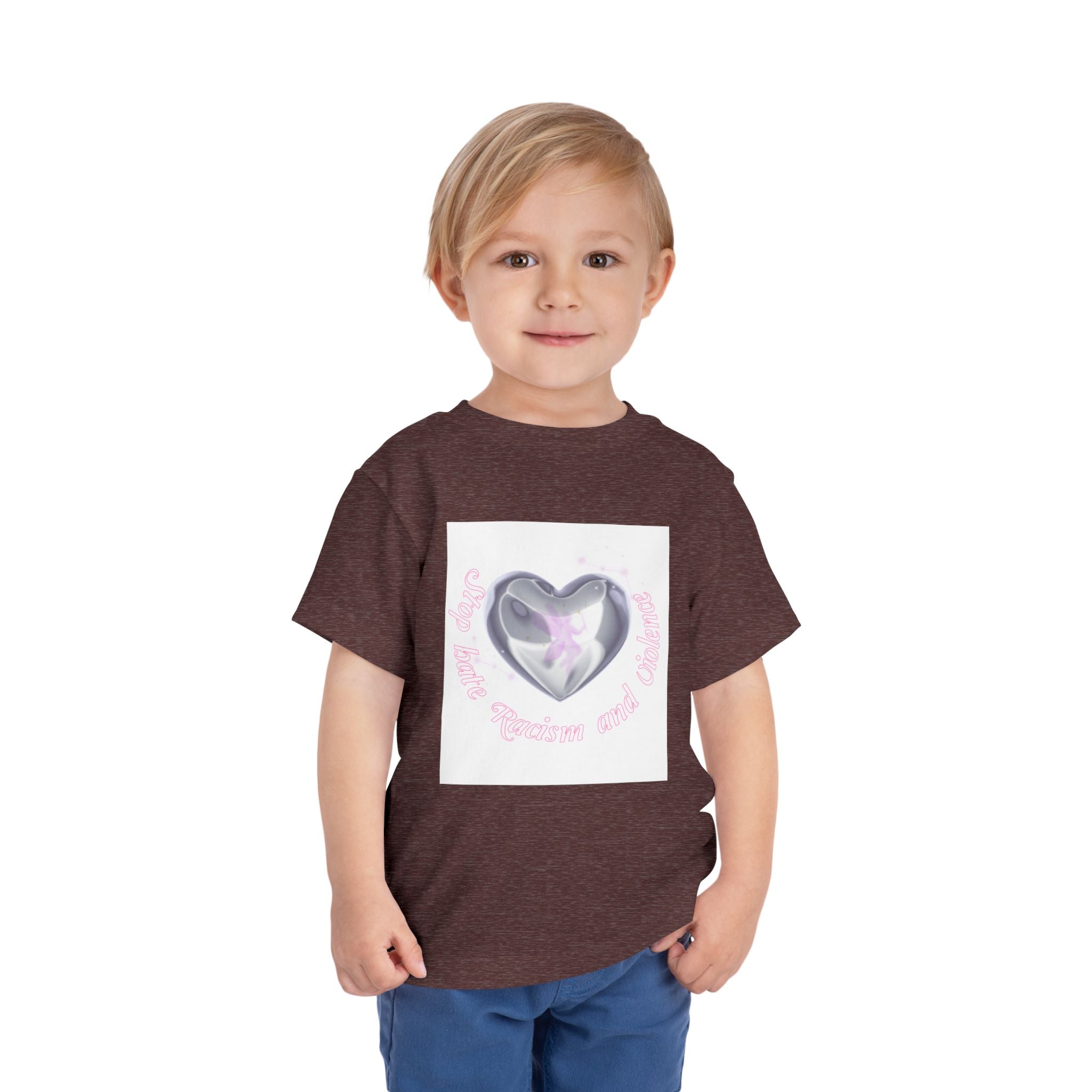Toddler Tee — Cute Heart Unicorn "So Little, So Fierce and Magical"