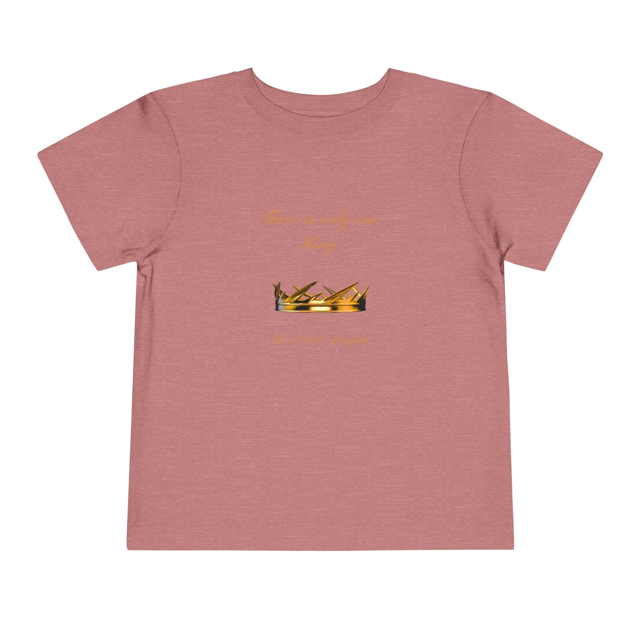 Toddler Tee - 'There is only one King' Crown Christian Baby Shirt