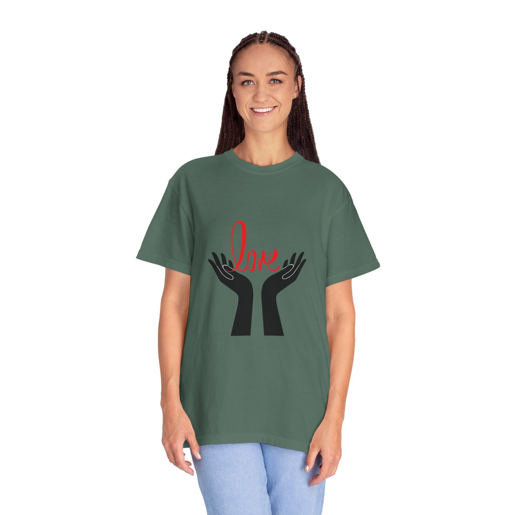 Love Hands T-Shirt — Minimalist Heart Hands Graphic Tee