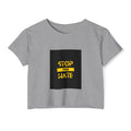 Stop the Hate Crop Top — Women's Festival Anti-Hate Graphic Tee
