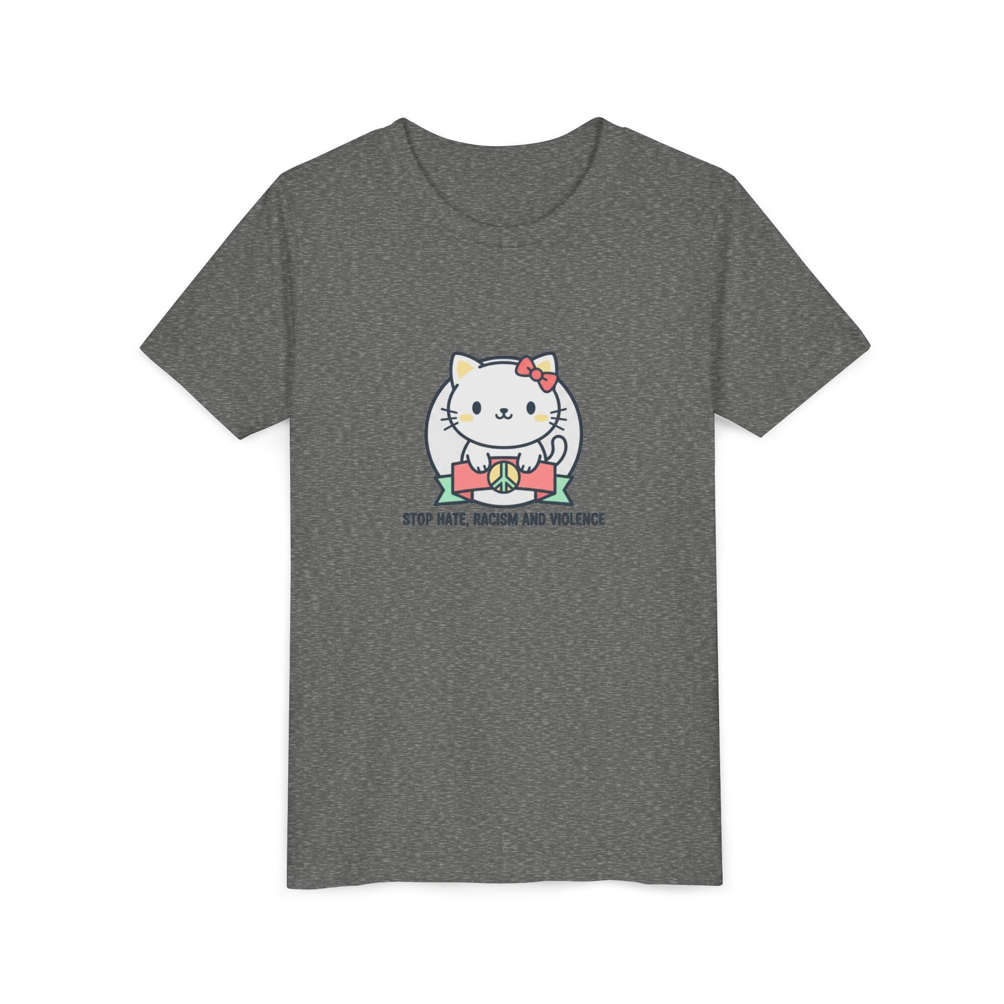 Youth Tee — HELLO KITTY STOP HATE RACISM VIOLENCE