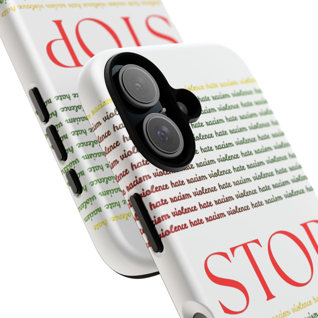 Phone Case — "STOP" Anti-Violence Text Design