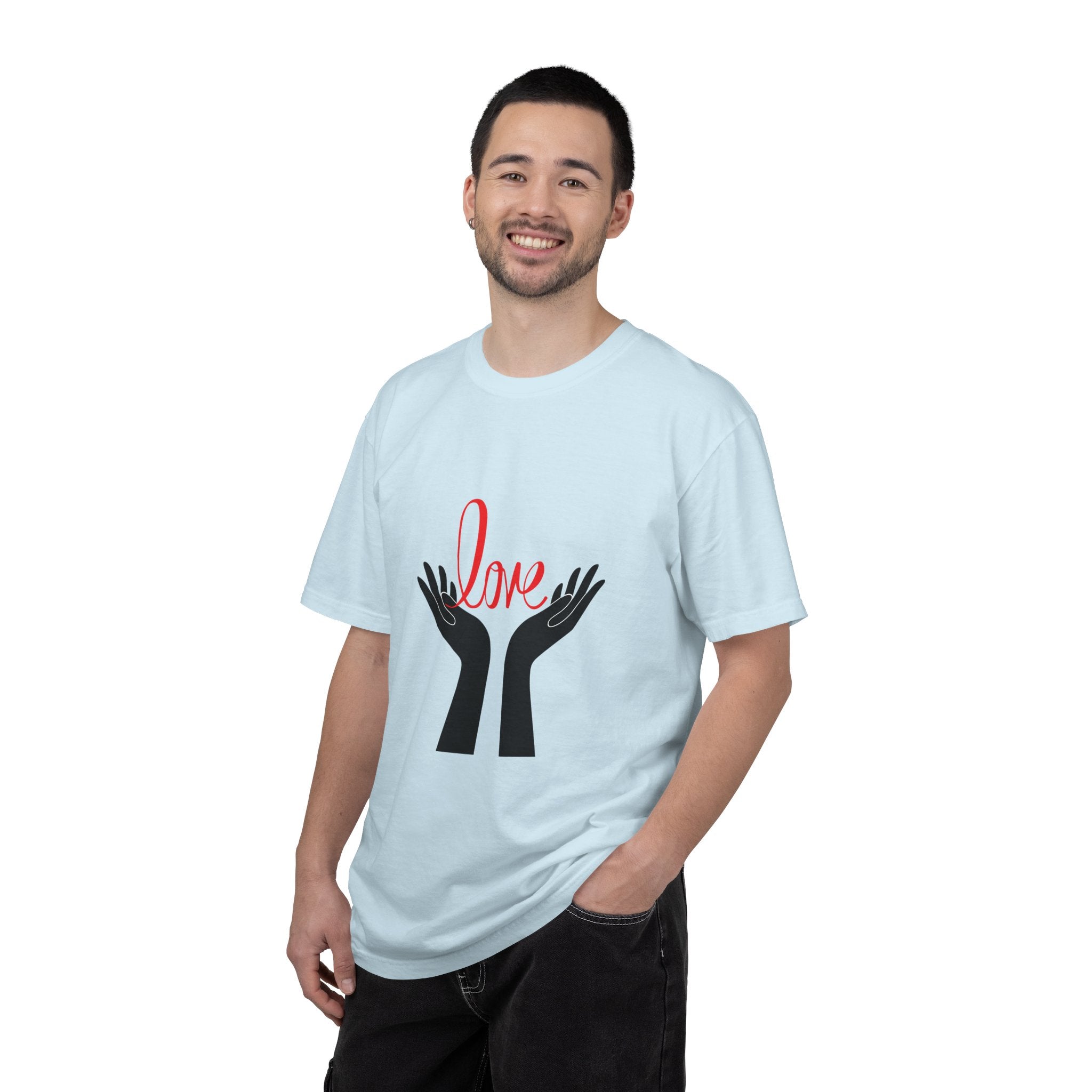 Love Hands T-Shirt — Minimalist Heart Hands Graphic Tee