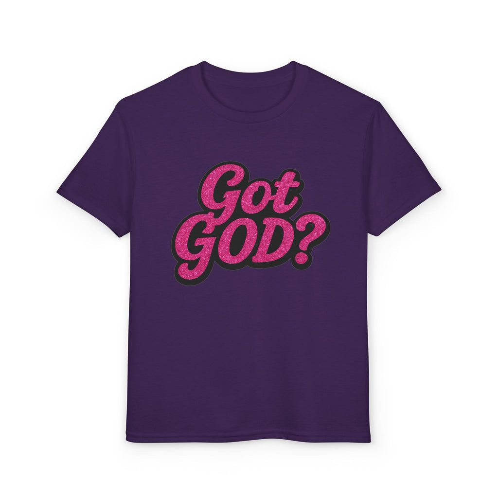 Youth T-Shirt — "Got GOD?" Pink Retro Faith Graphic
