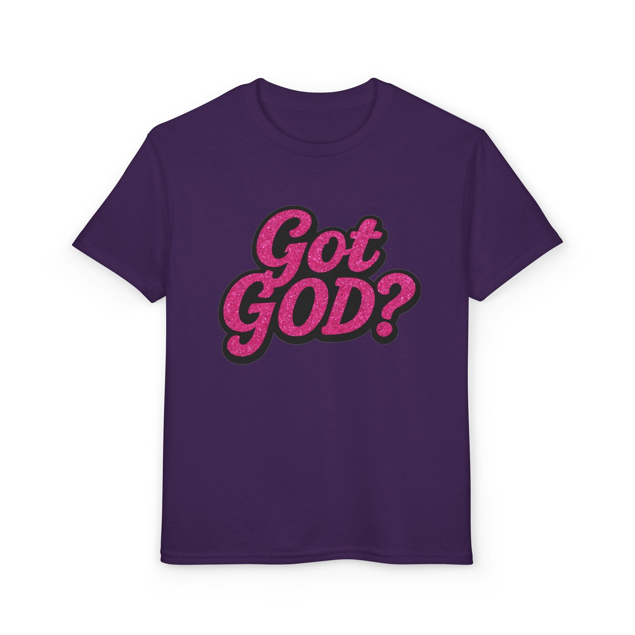 Youth T-Shirt — "Got GOD?" Pink Retro Faith Graphic