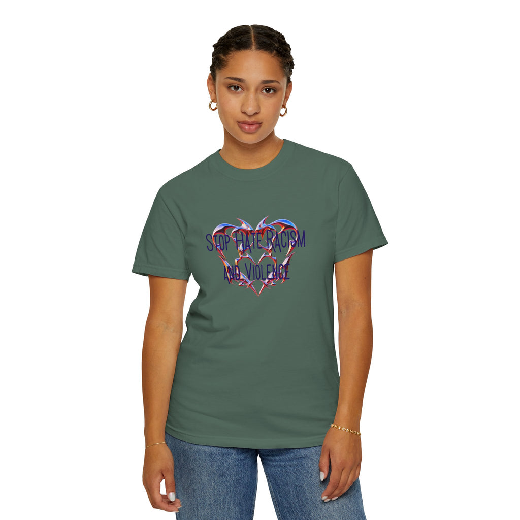Stop the Racism and Violence Heart T-Shirt