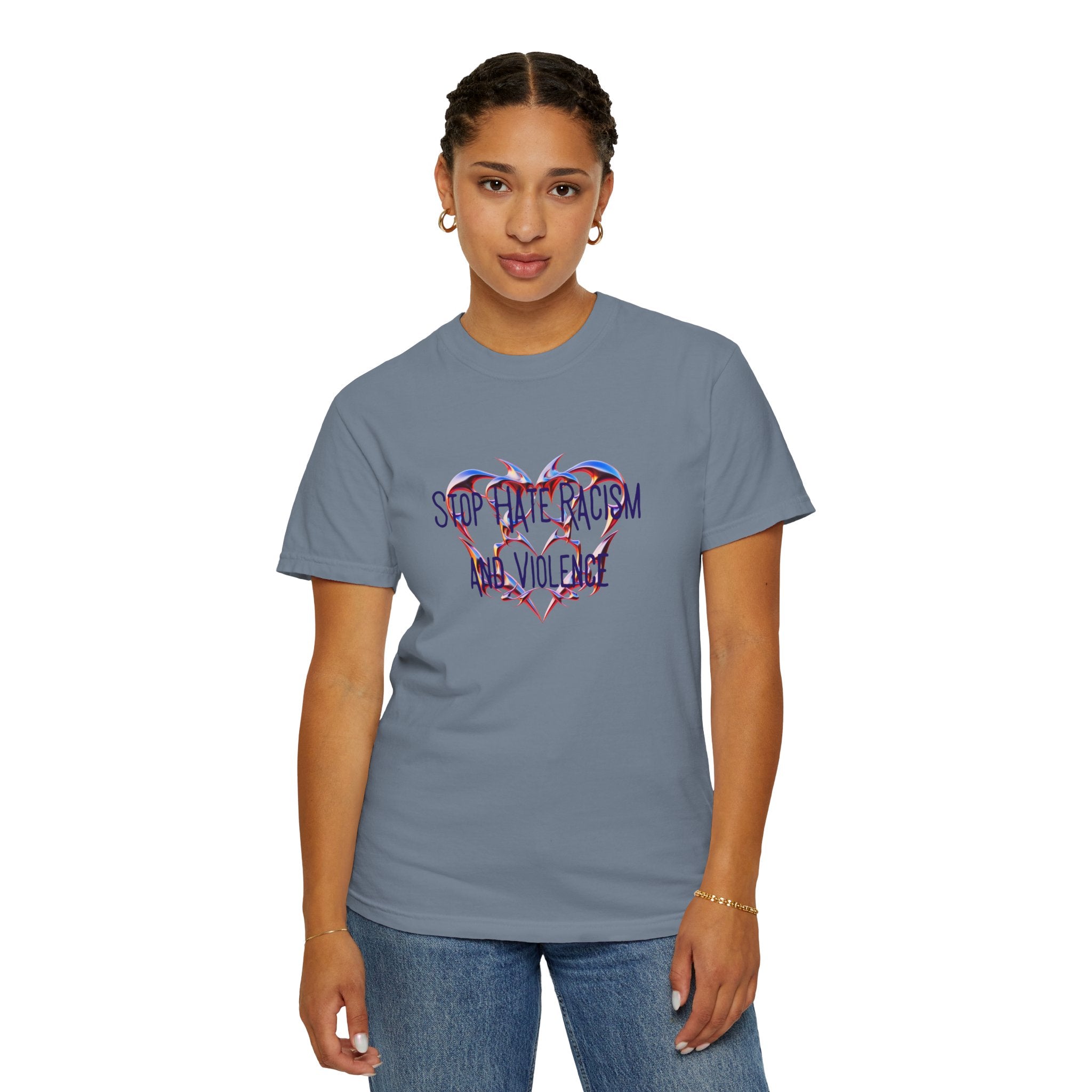 Stop the Racism and Violence Heart T-Shirt