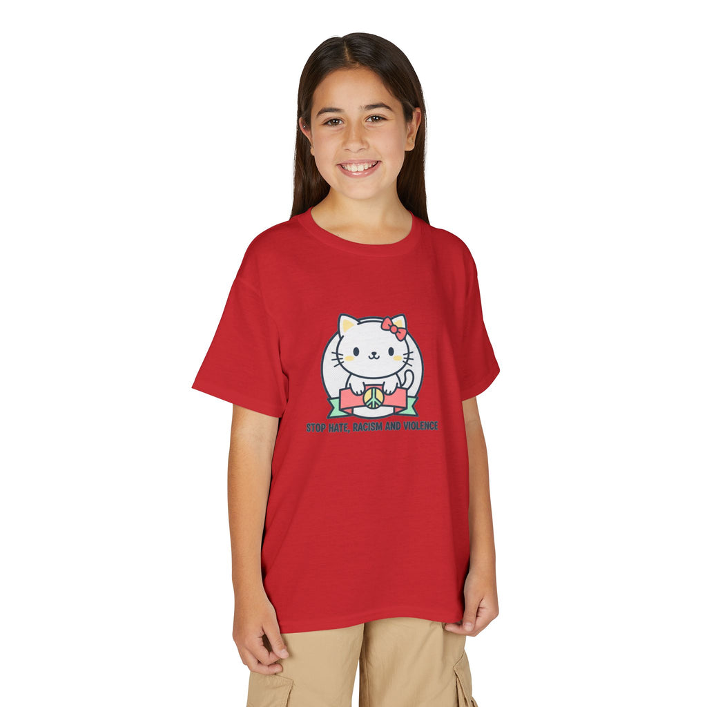 Youth Cat Graphic T-Shirt — HELLO KITTY STOP HATE