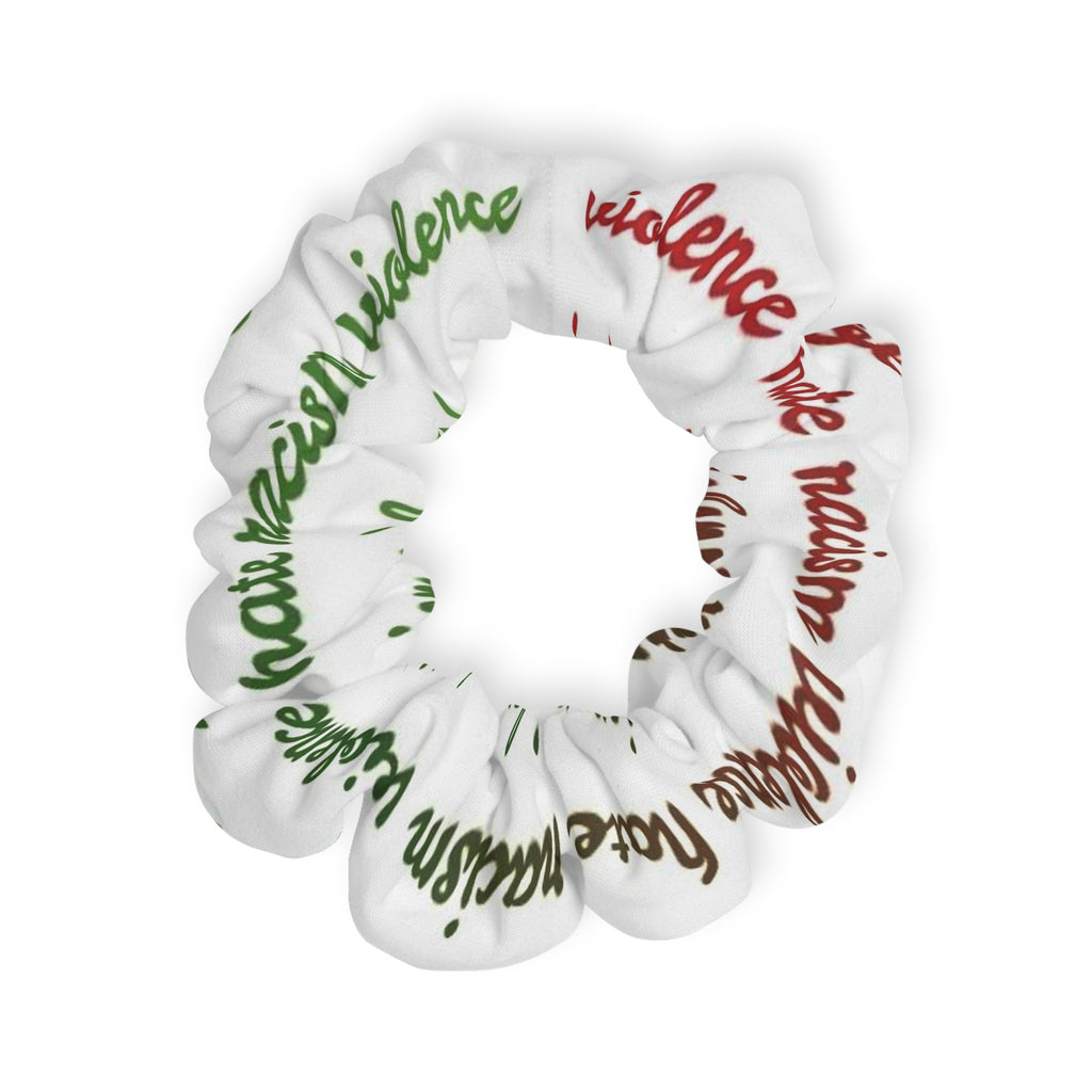 Holiday Tie-Dye Scrunchie — Red & Green Festive Hair Accessory
