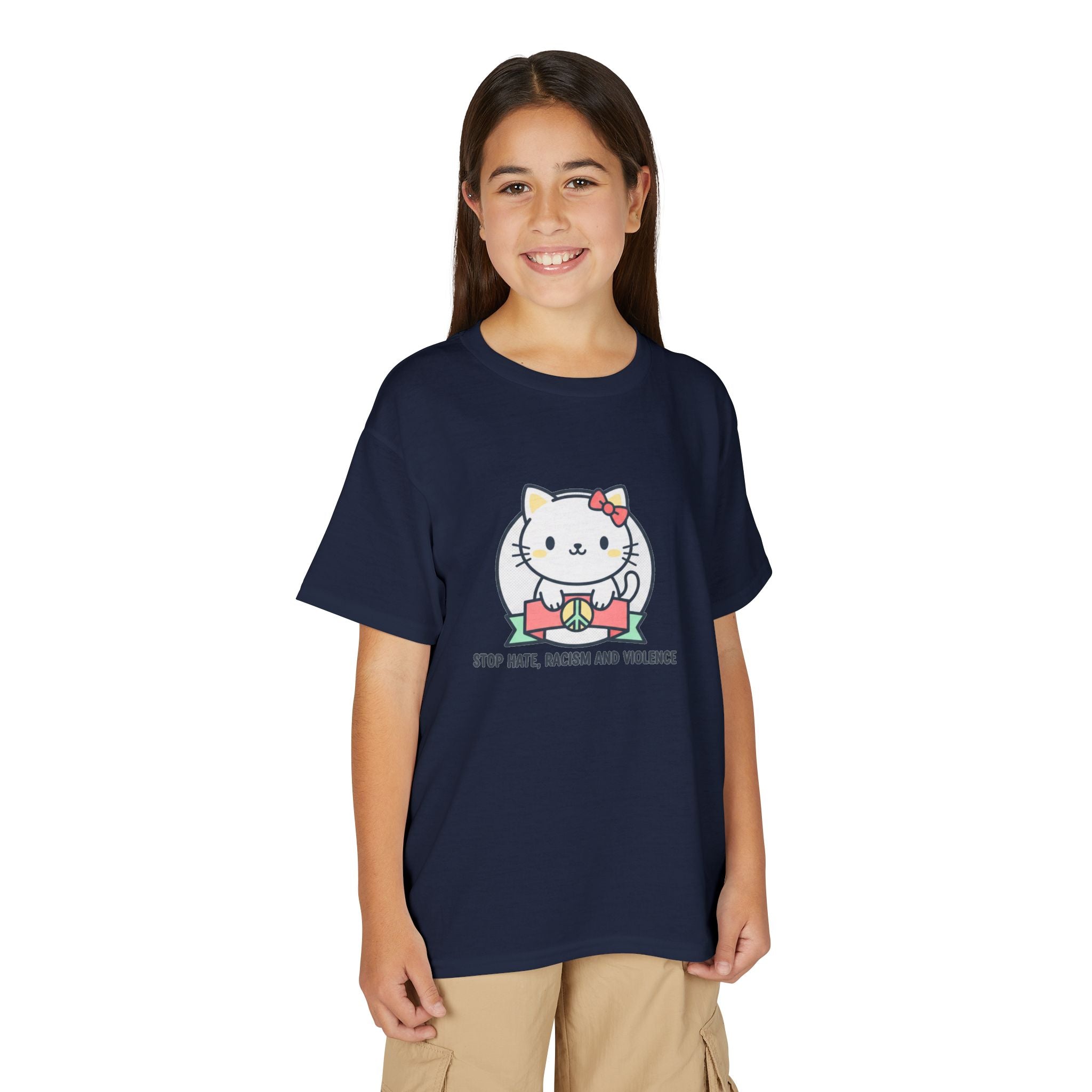 Youth Cat Graphic T-Shirt — HELLO KITTY STOP HATE