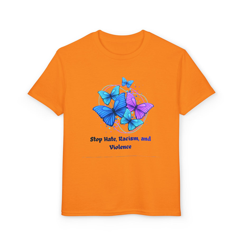 Youth Butterfly Awareness T-Shirt — "Stop Hate, Harassment, and Violence"