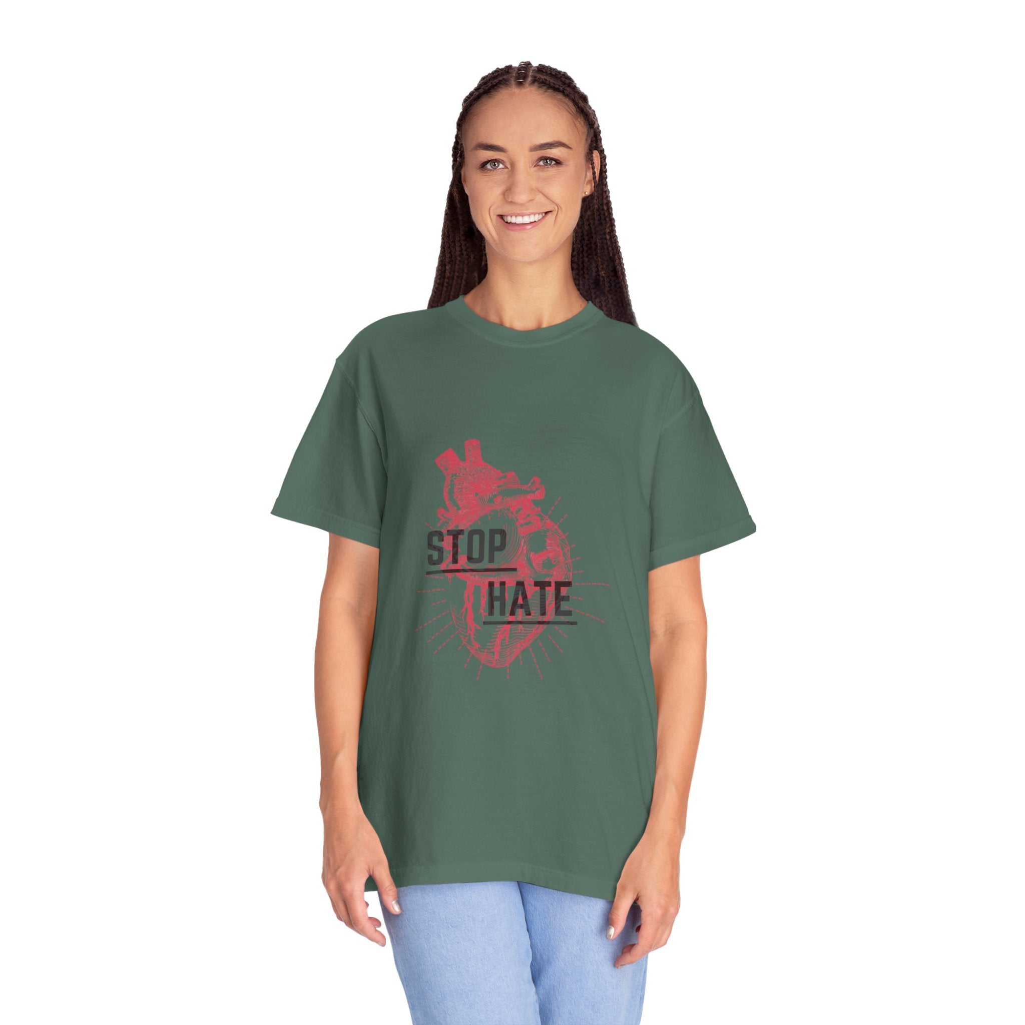 Stop Hate Heart T-Shirt — Anti-Hate Graphic Tee