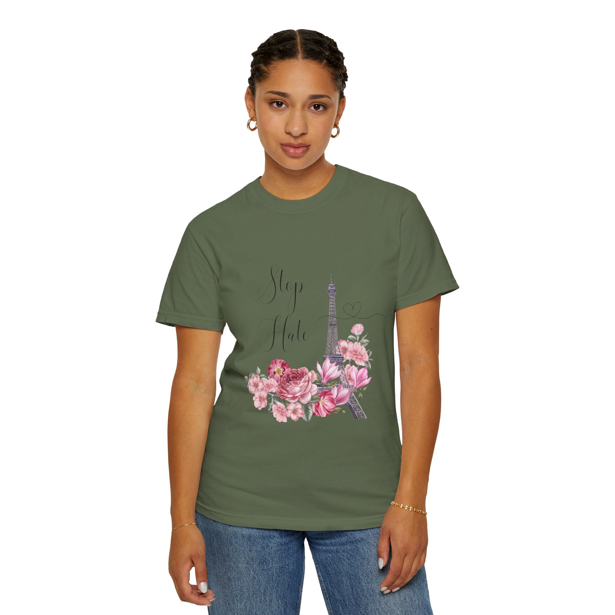 Paris Floral 'Stay Awhile' T-Shirt