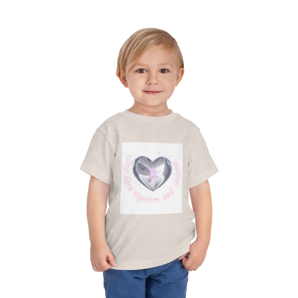 Toddler Tee — Cute Heart Unicorn "So Little, So Fierce and Magical"