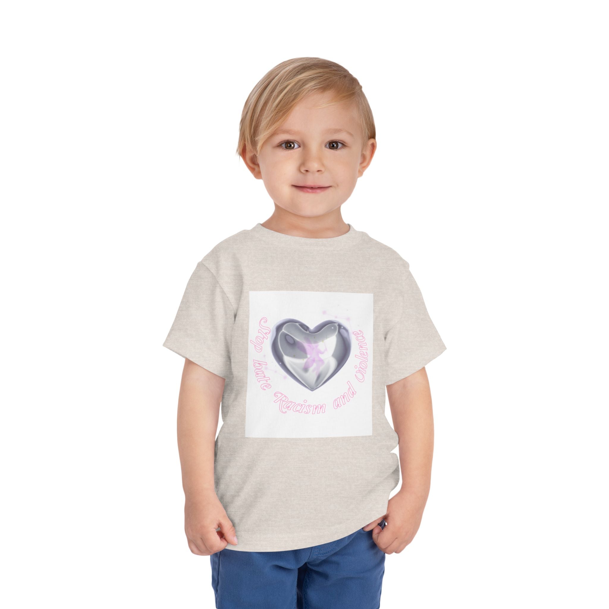 Toddler Tee — Cute Heart Unicorn "So Little, So Fierce and Magical"