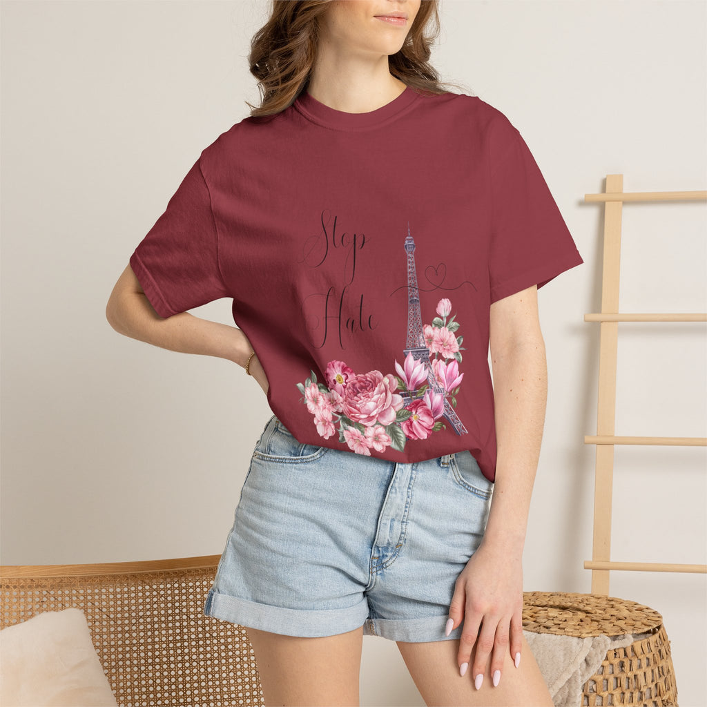 Paris Floral 'Stay Awhile' T-Shirt