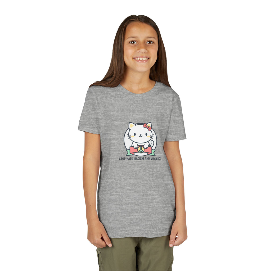 Youth Tee — HELLO KITTY STOP HATE RACISM VIOLENCE