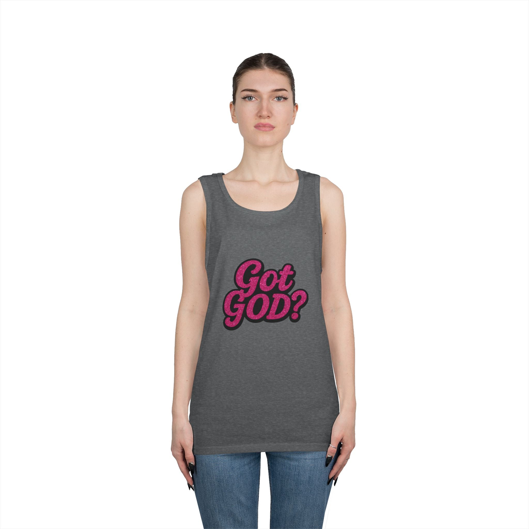 Got God? Pink Retro Graphic Tank Top — Christian Faith Statement Tee