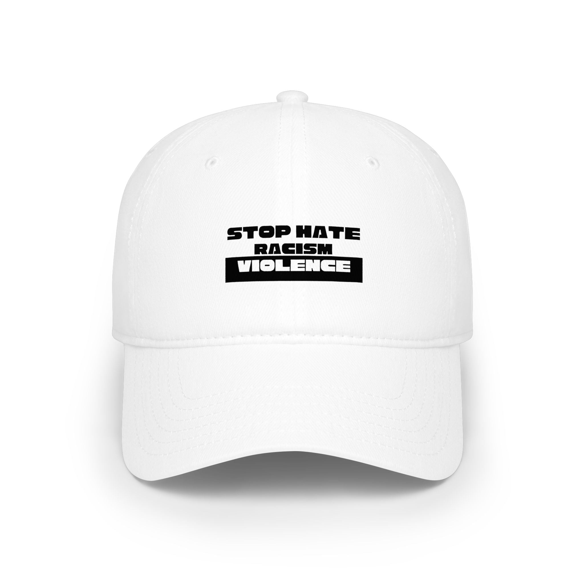 Baseball Cap — "Stop Mate Racism Violence" Embroidered Anti-Racism Hat