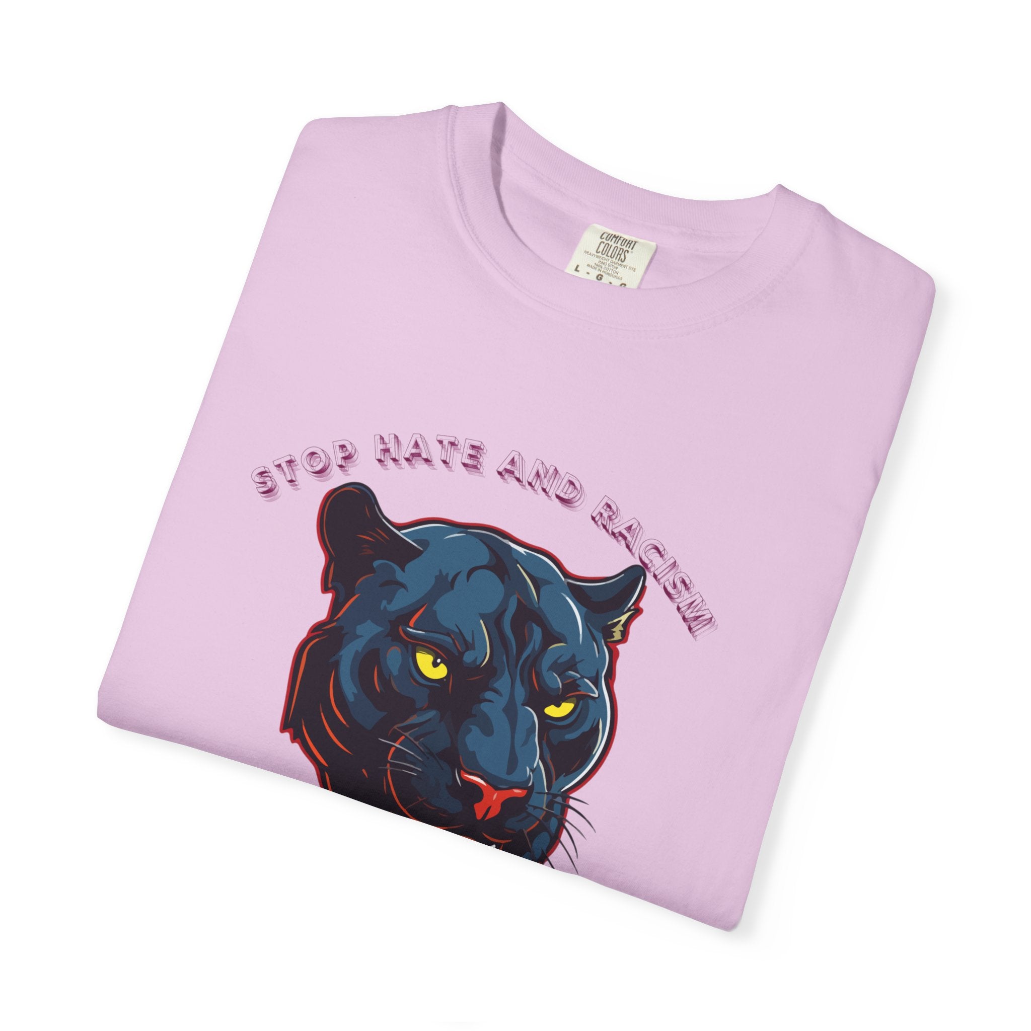 No Violence Panther T-Shirt — Graphic Animal Tee with 'No Violence' Text