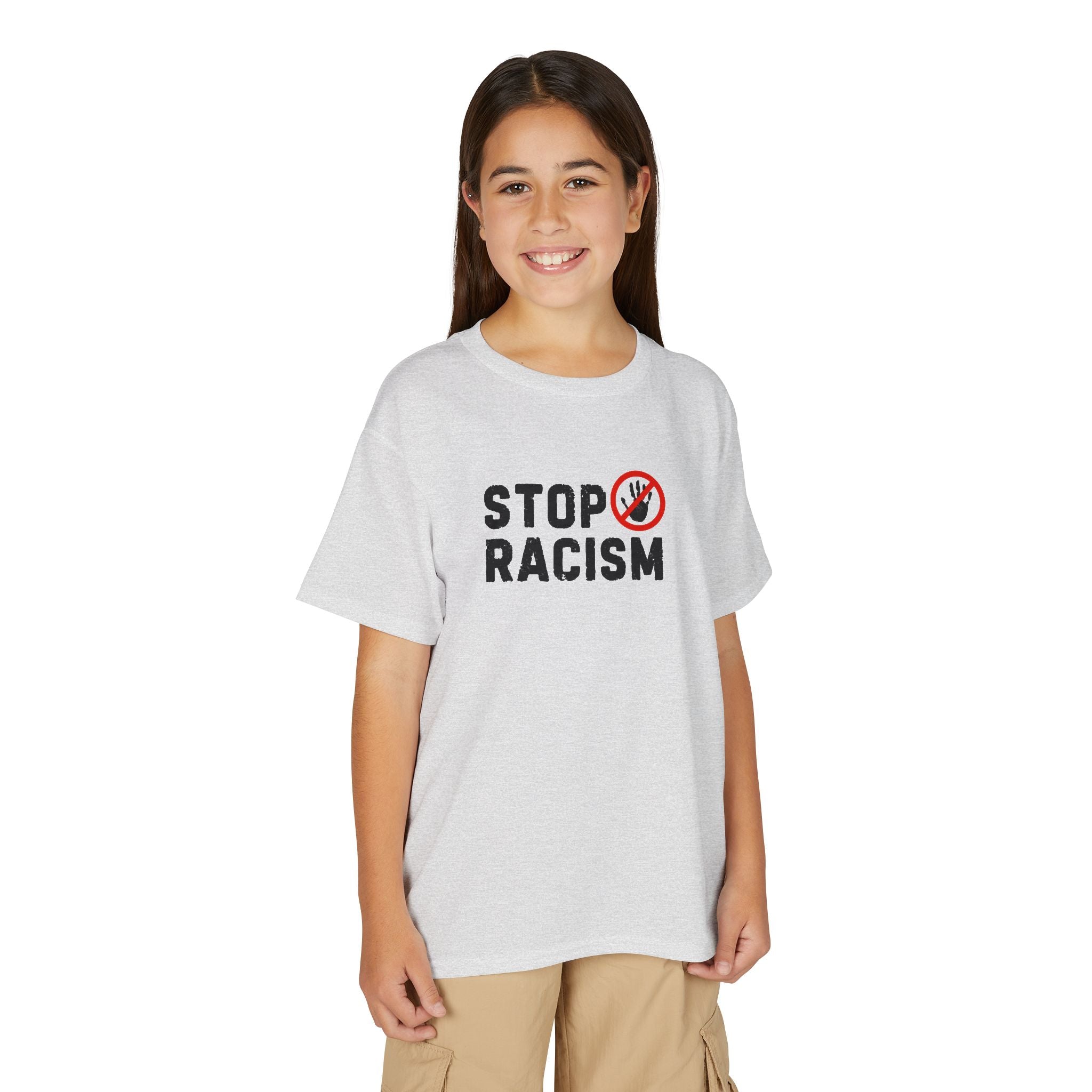 Youth T-Shirt — "Stop Racism" Anti-Racism Graphic Tee