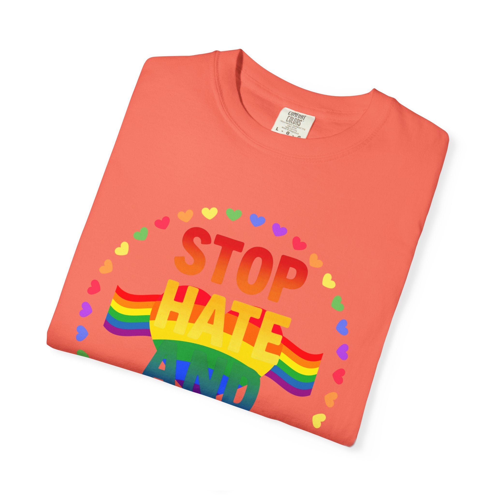 Stop Hate and Racism Rainbow T-Shirt
