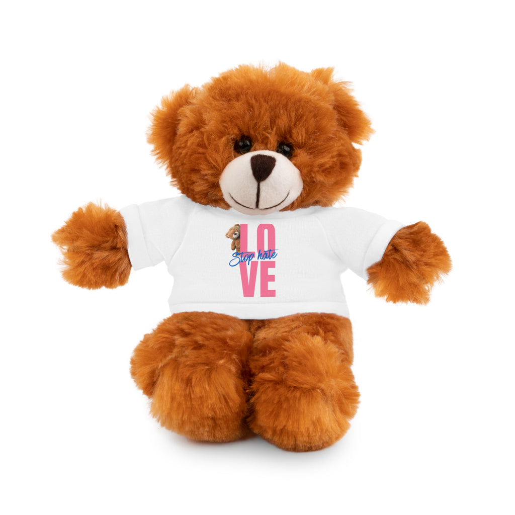 Love Teddy Bear with 'Love' Tee – Cute Plush Gift for Valentine’s Day