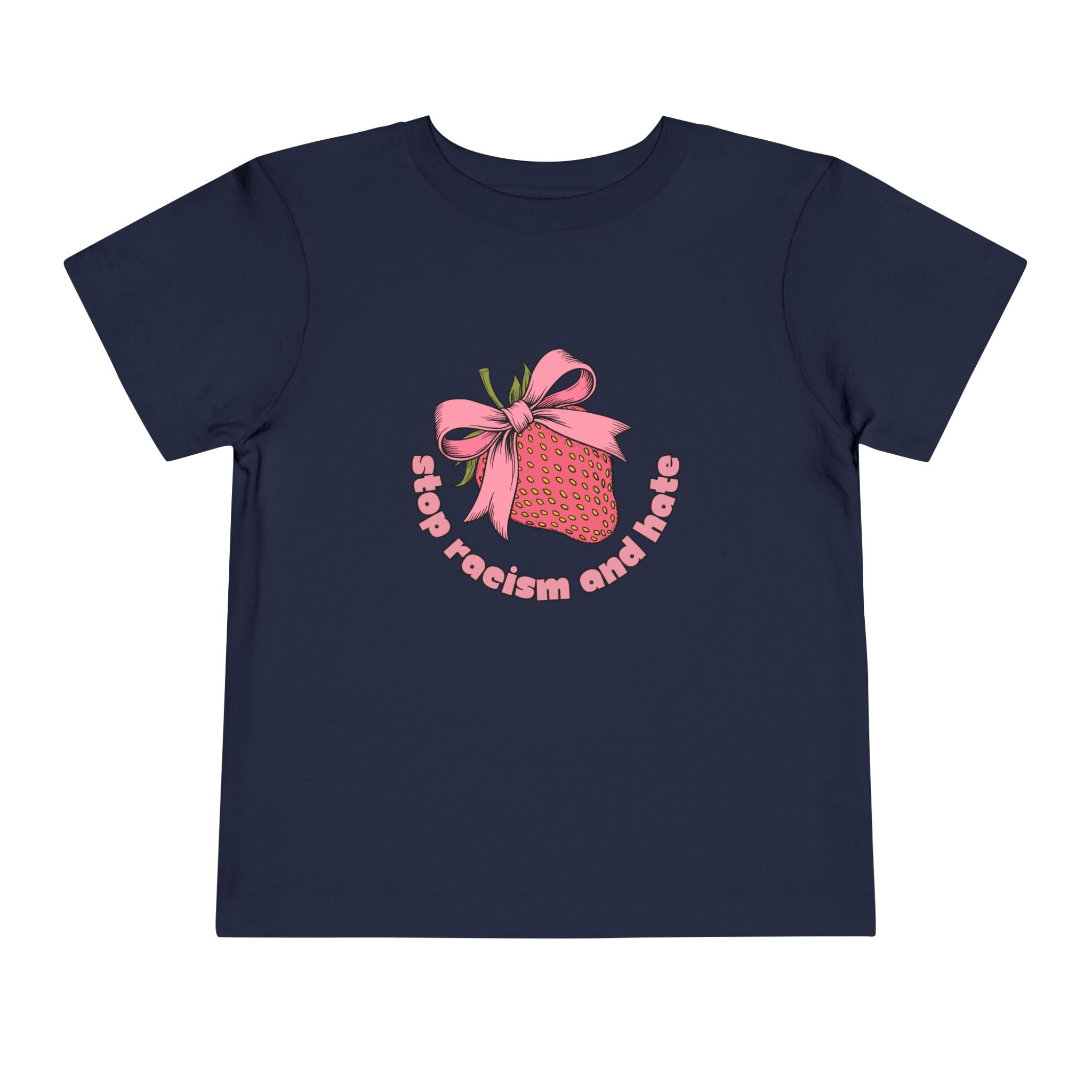 Toddler Tee — Pink Gift Strawberry Graphic "Stop Rockin and Rollin"