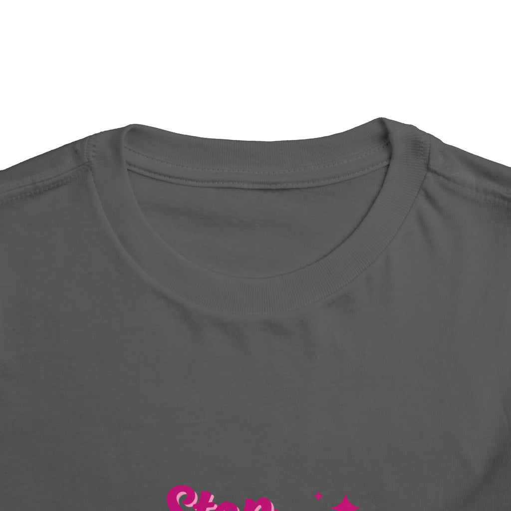 Toddler Tee "Stop Hate and Racism" — Pink Social Justice Kids Shirt