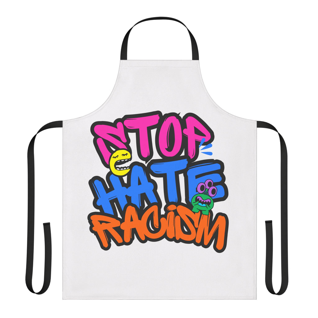 Stop Hate Racism Apron — Graffiti Anti-Racism Kitchen Apron