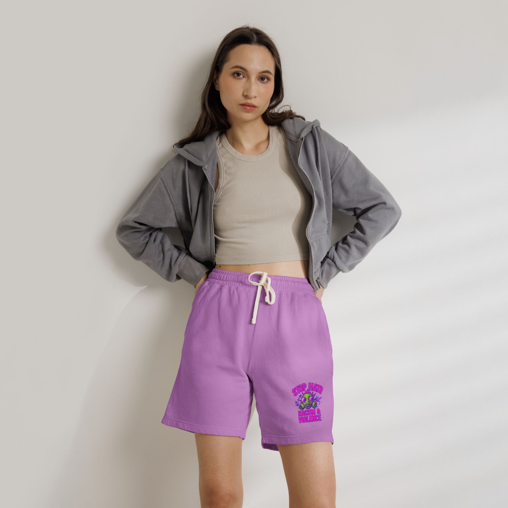 Lightweight Fleece Sweat Shorts — "Step Back Into Your Era" Retro Graphic