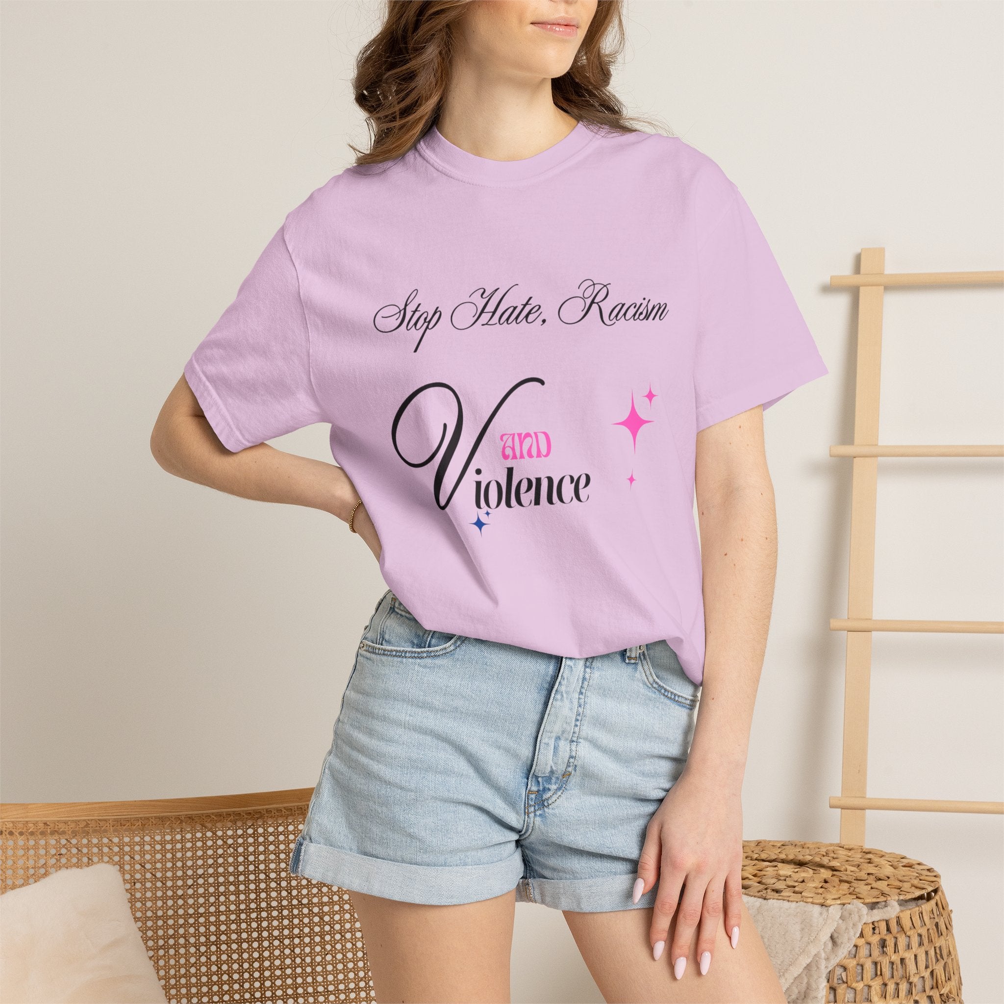Stop Hate, Racism and Violence T-Shirt – Anti-Racism Awareness Tee