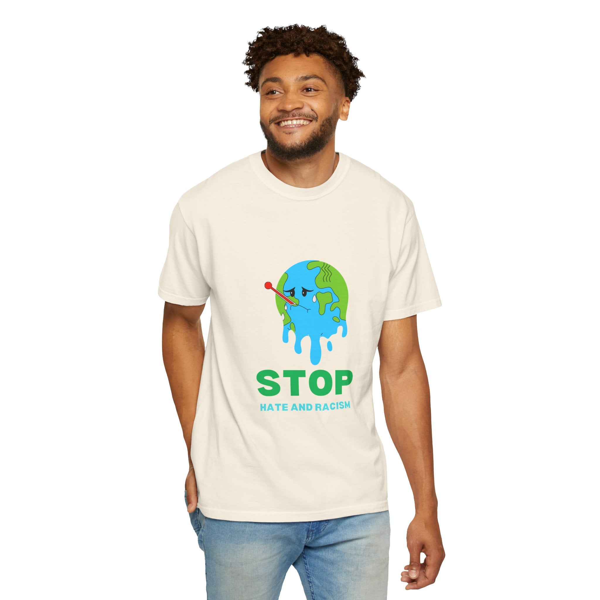 Stop Hate and Racism T-Shirt — Anti-Racism Earth Graphic Tee