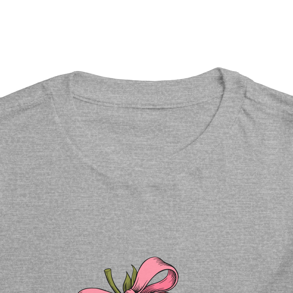 Toddler Tee — Pink Gift Strawberry Graphic "Stop Rockin and Rollin"