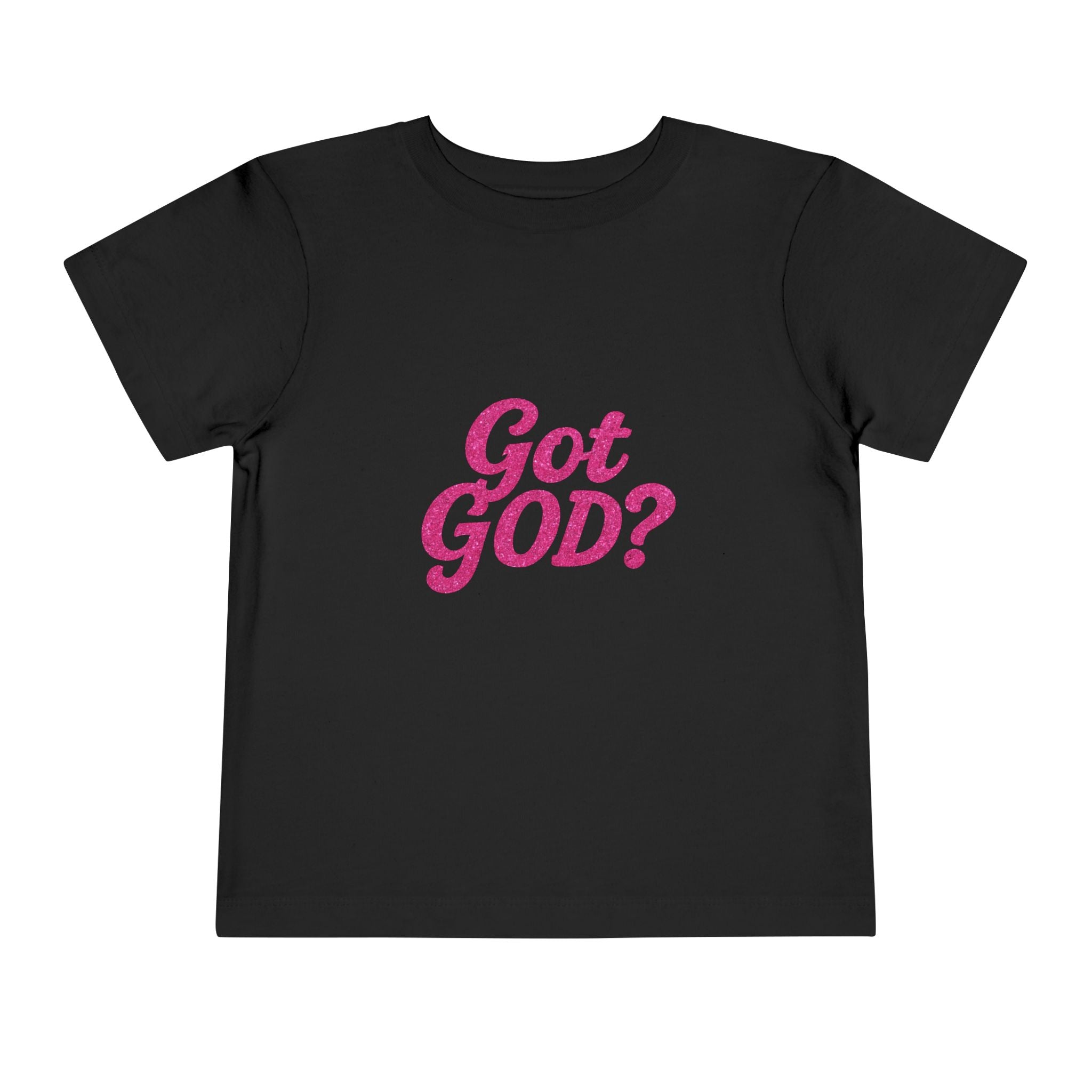 Toddler Tee - "Got GOD?" Pink Retro Christian Graphic Shirt