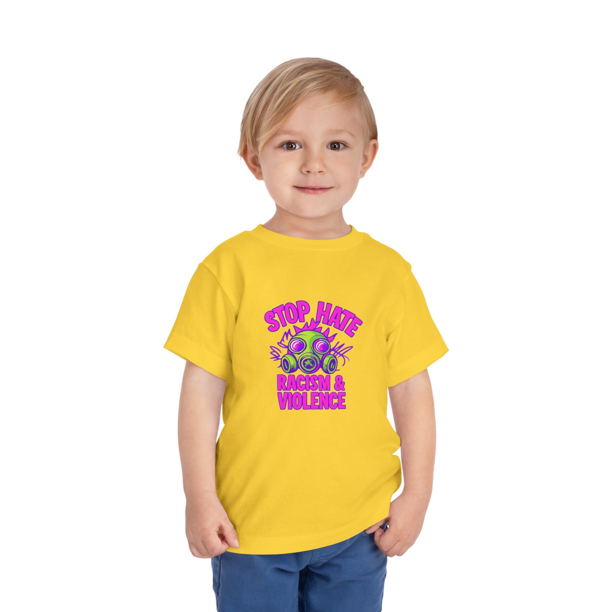 Stop Hate Toddler Tee – "Stop Hate Racism & Violence" Graphic