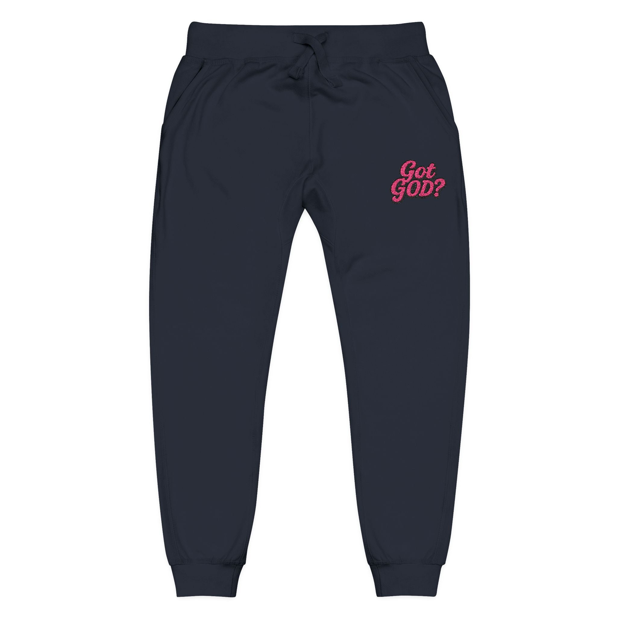 Embroidered 'Get Yours' Fleece Sweatpants — Cozy White Joggers