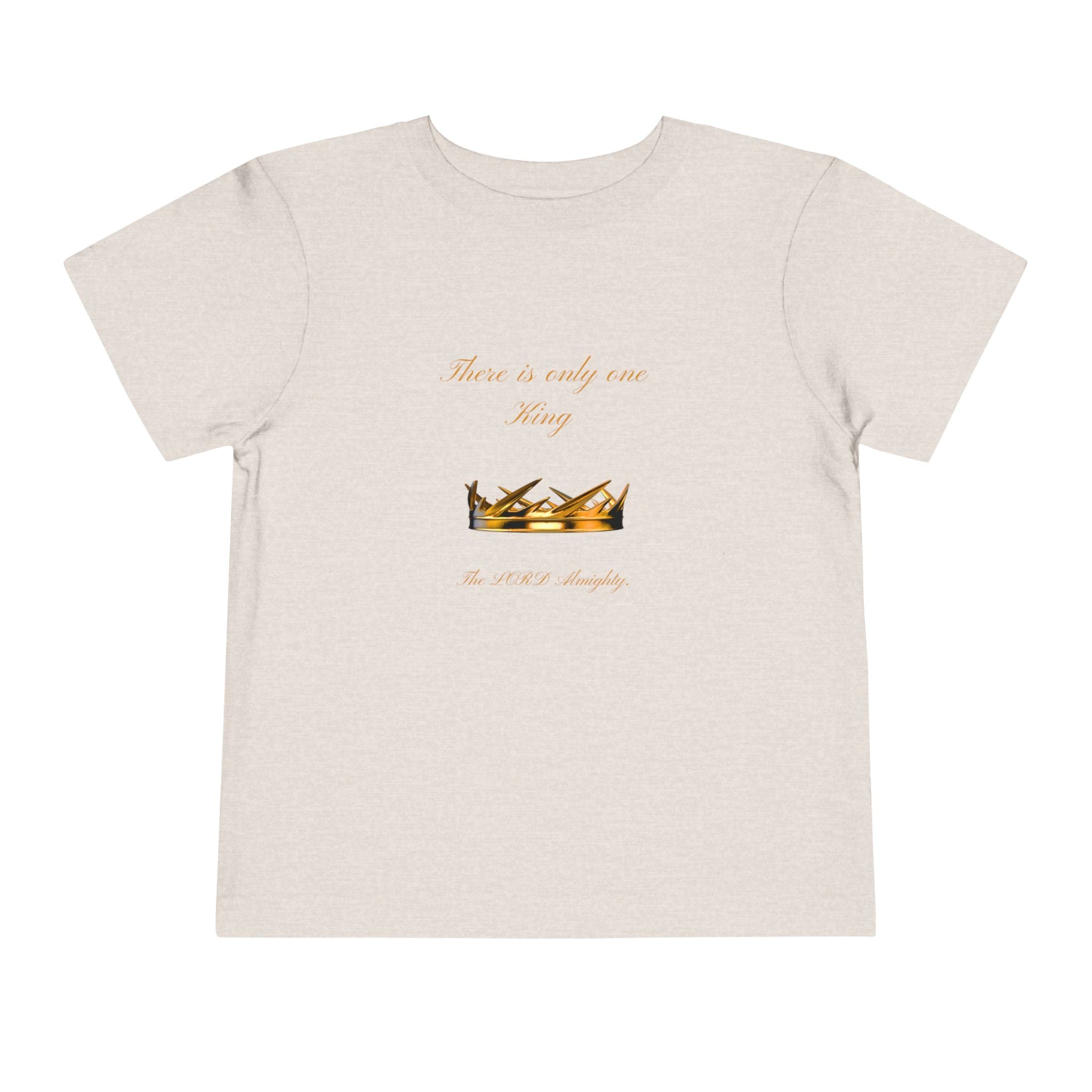 Toddler Tee - 'There is only one King' Crown Christian Baby Shirt