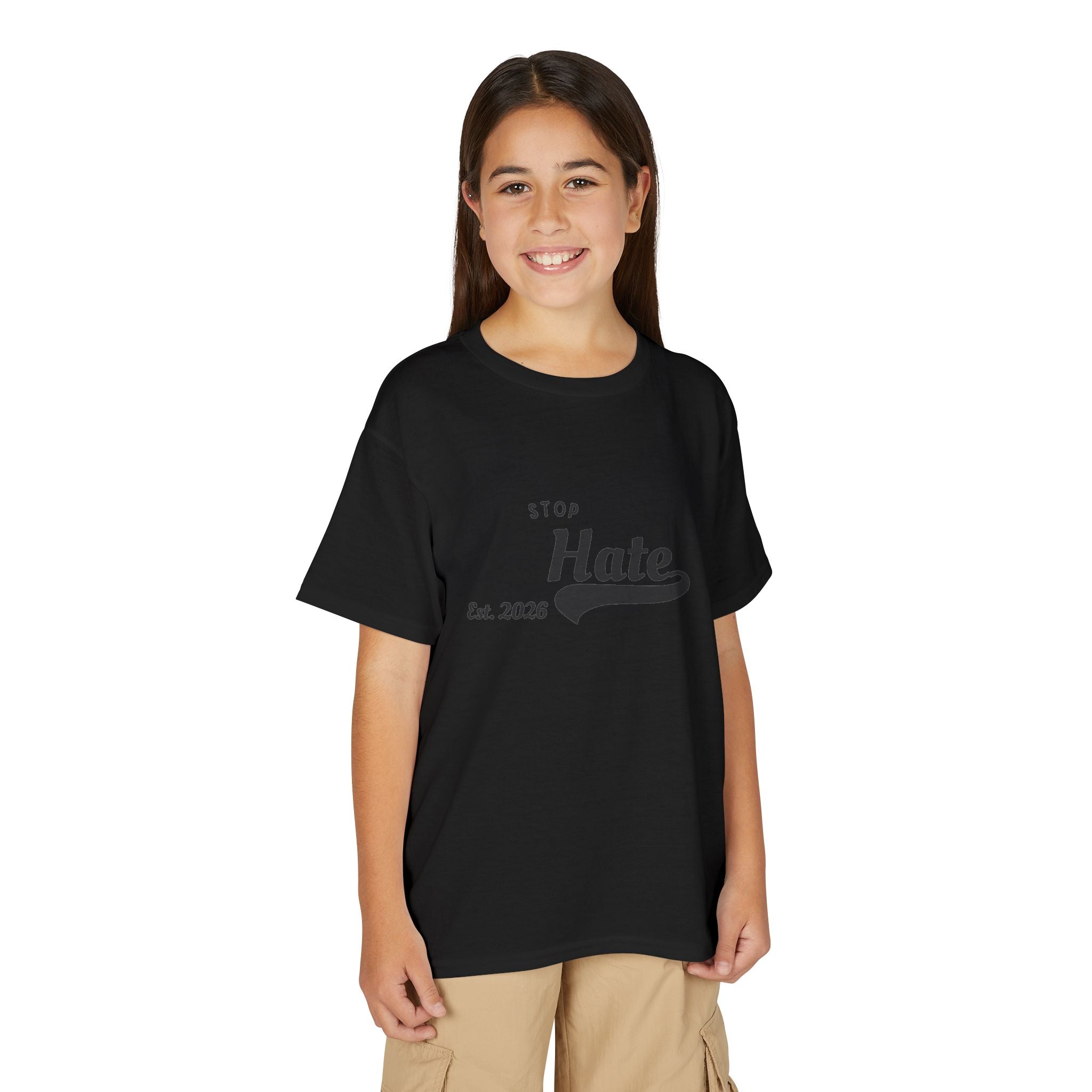 Youth T-Shirt — "Stop Hate Est. 2020" Graphic Tee