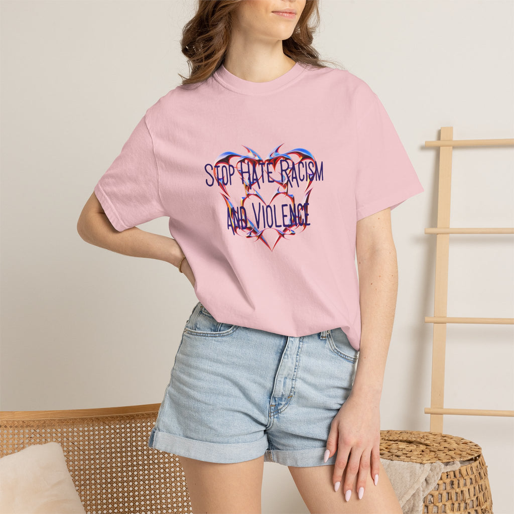Stop the Racism and Violence Heart T-Shirt
